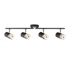 PISTON 4 Light Linear Bar Spotlight | Graphite and Polished Chrome