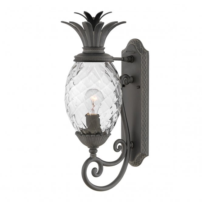Plantation 1lt Medium Black Wall Lantern