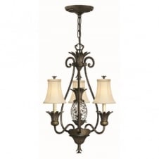 PLANTATION 3 light bronze pineapple chandelier