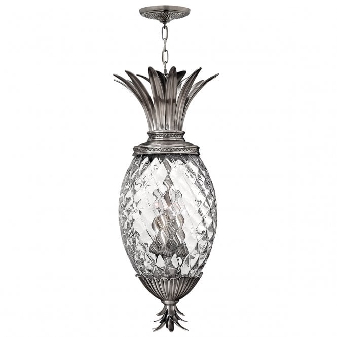 PLANTATION antique nickel pineapple ceiling pendant light