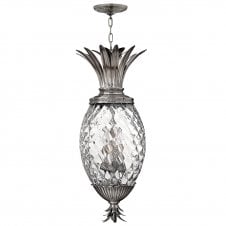 PLANTATION antique nickel pineapple ceiling pendant light