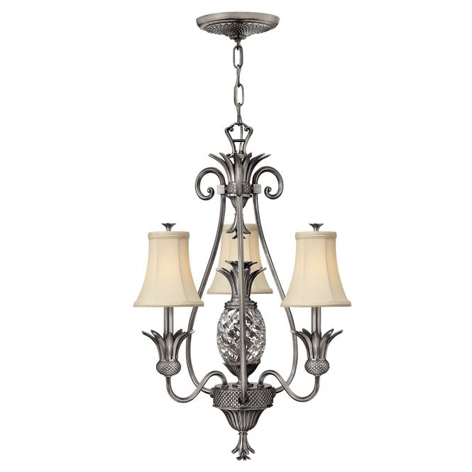 PLANTATION small antique nickel pineapple ceiling chandelier