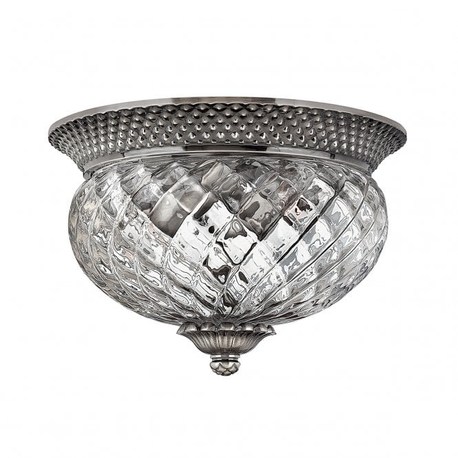 PLANTATION small antique nickel traditional low ceiling light