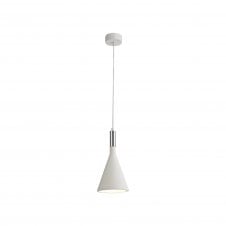 PLASTERPAINT small ceiling pendant chrome with white paintable shade