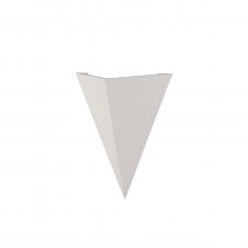 PLASTERPAINT  Wall Light Triangle Shaped White Paintable Gypsum