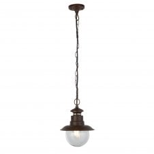 Rustic Brown Outdoor Hanging Lantern | www.LightingCompany.co.uk 