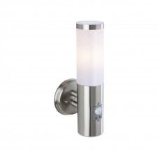 PLAZA 1 Light Stainless Steel Wall Light with PIR
