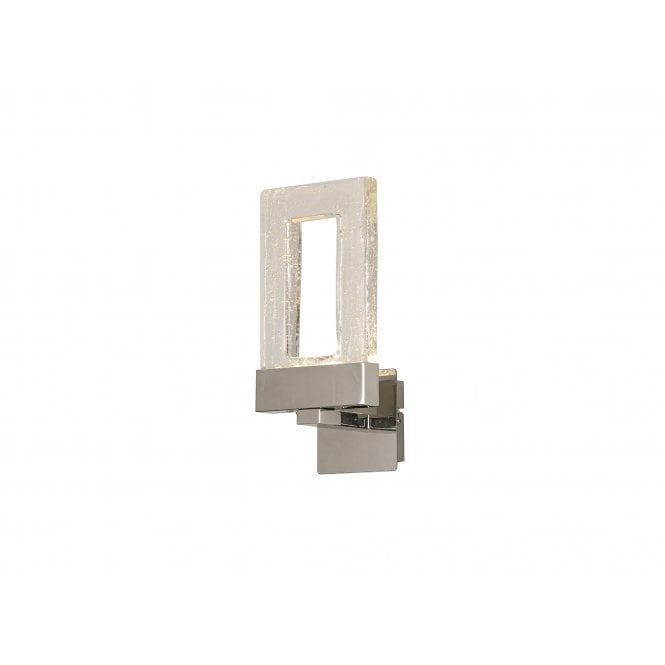 POLAROID Switched LED Wall Light in Polished Chrome with Crystal Glass with 3 year warranty