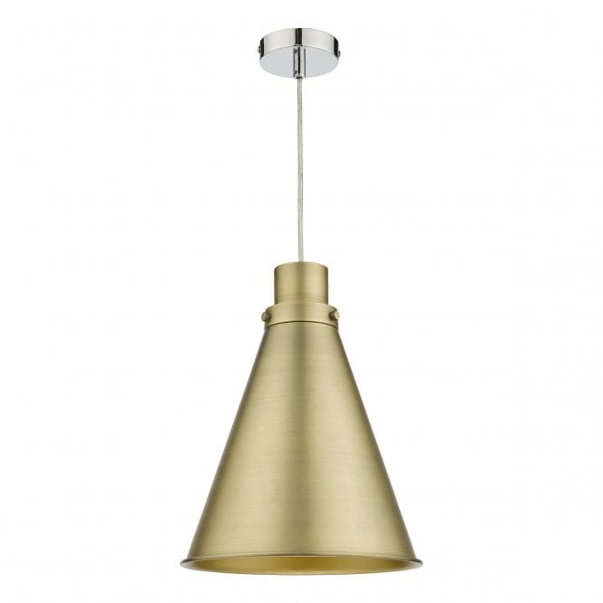 POTTER Easy Fit Ceiling Pendant Shade in Aged Brass