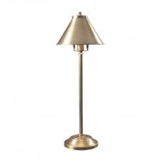 PROVENCE industrial aged brass stick lamp