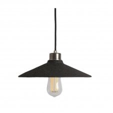 PYRUS Ceramic Pendant Light 28Cm Black Clay Antique Silver