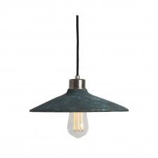 PYRUS Ceramic Pendant Light 28Cm Blue Earth Antique Silver
