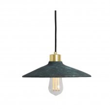 PYRUS Ceramic Pendant Light 28Cm Blue Earth Polished Brass