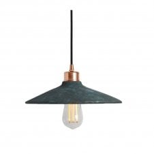 PYRUS Ceramic Pendant Light 28Cm Blue Earth Polished Copper