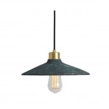 PYRUS Ceramic Pendant Light 28Cm Blue Earth Satin Brass