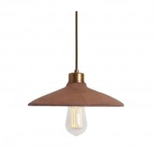 PYRUS Ceramic Pendant Light 28Cm Red Iron Antique Brass