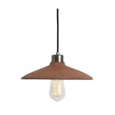 PYRUS Ceramic Pendant Light 28Cm Red Iron Antique Silver