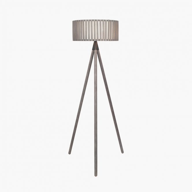 RABANNE Antique Wood Slate Tripod Floor Lamp