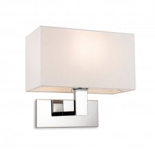 RAFFLES 1 Light Chrome With Cream Shade Wall Light