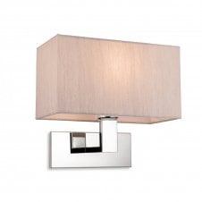 RAFFLES 1 Light Chrome With Oyster Shade Wall Light