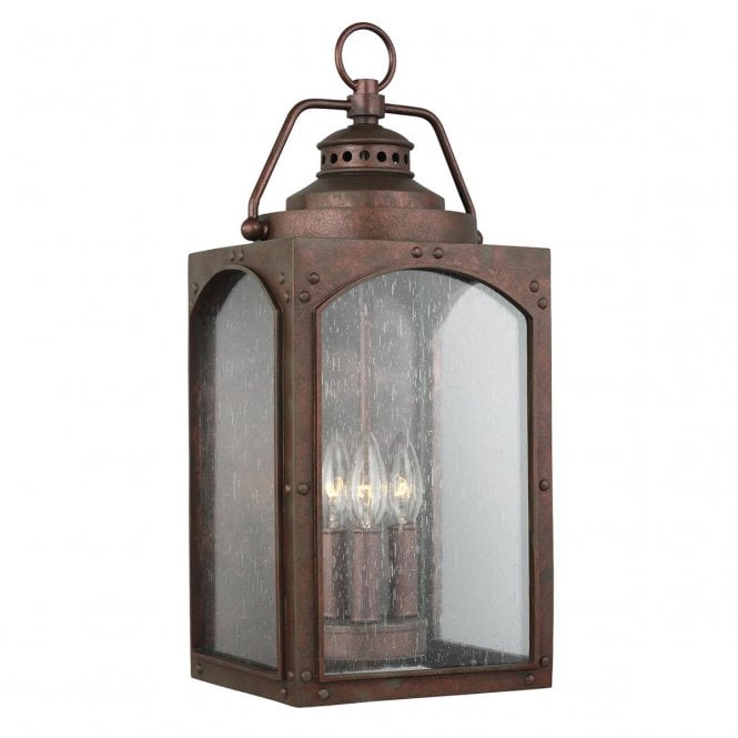 RANDHURST coastal wall lantern in copper oxide finish (large)