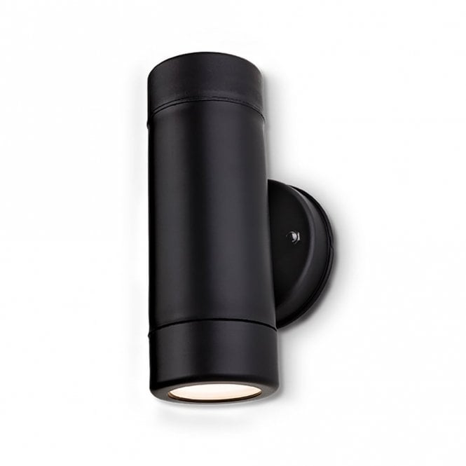 RAVEL dual LED exterior wall light in black