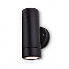 RAVEL dual LED exterior wall light in black