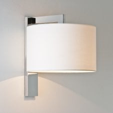 RAVELLO contemporary wall light with shade (chrome)