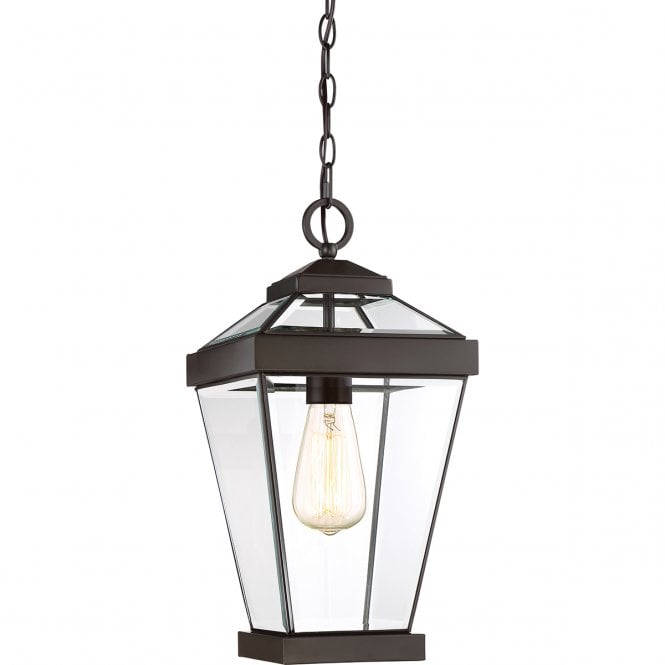 RAVINE Medium Chain Porch Lantern - Western Bronze