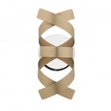 modern brushed copper ribbon wall light