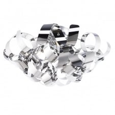 modern flush fit ceiling light in polished chrome