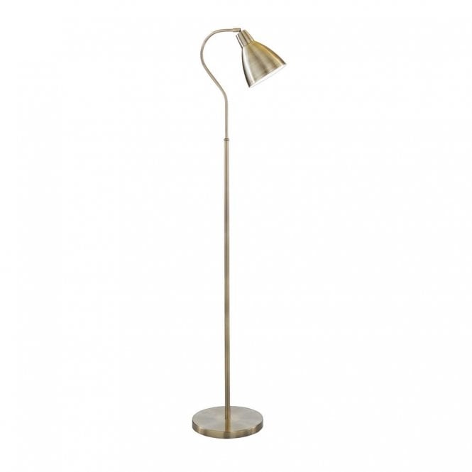 READING FLOOR LAMP Antique Brass with Adjustable head