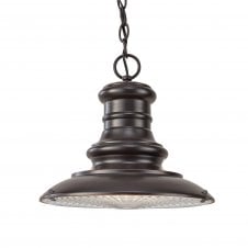 vintage railroad outdoor hanging lantern in bronze - IP23