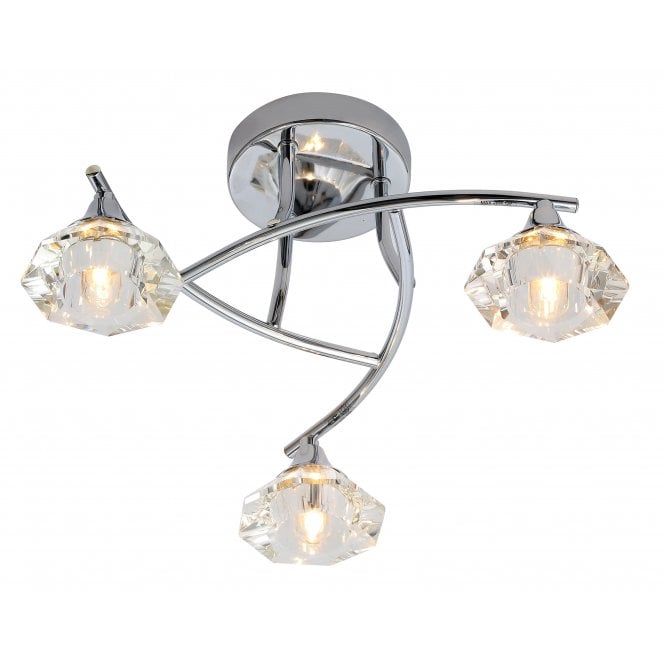 REENA 3Lt | Bathroom Rated | Flush Ceiling Light Chrome