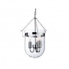 REGAL 3 Light Lantern in Chrome with Clear Glass