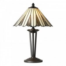 REGAN Tiffany Glass Table Lamp in Aged Bronze