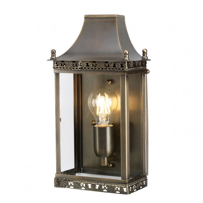REGENTS PARK traditional antique brass garden wall lantern