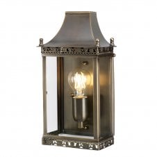 Traditional Antique Brass Garden Wall Lantern