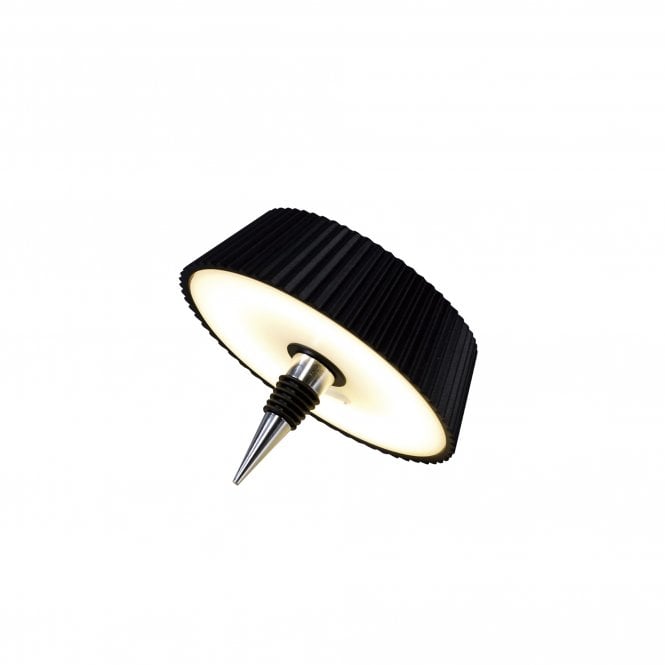 RELAX USB Chargeable Table Lamp Bottle Stop | 2W LED | Touch Dimmable | Black