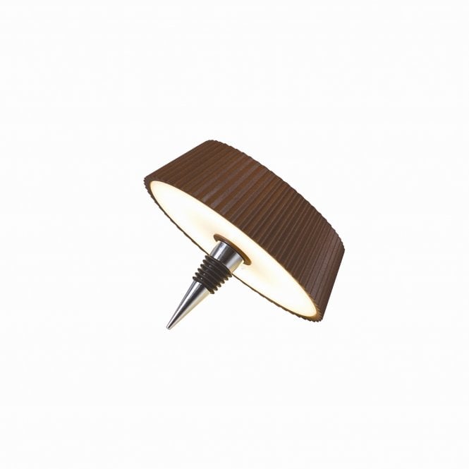 RELAX USB Chargeable Table Lamp Bottle Stop | 2W LED | Touch Dimmable | Brown