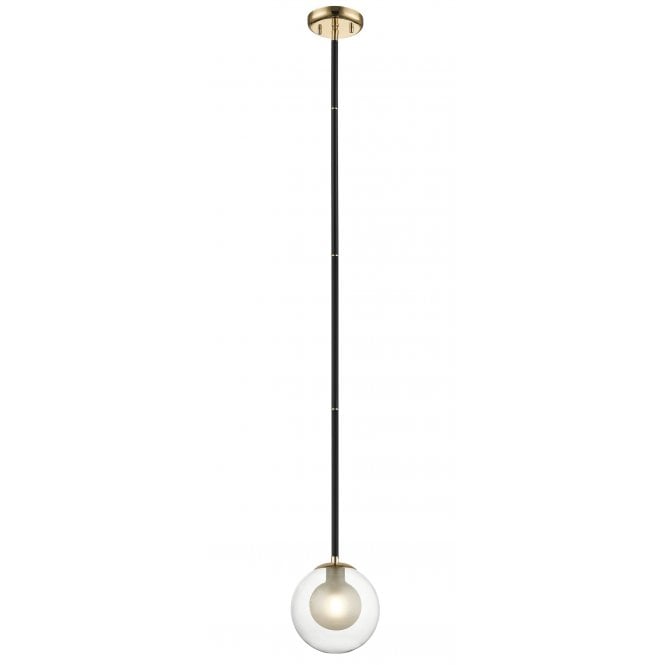REMY Modern Single Ceiling Pendant in Gold and Matt Black