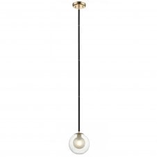 REMY Modern Single Ceiling Pendant in Gold and Matt Black