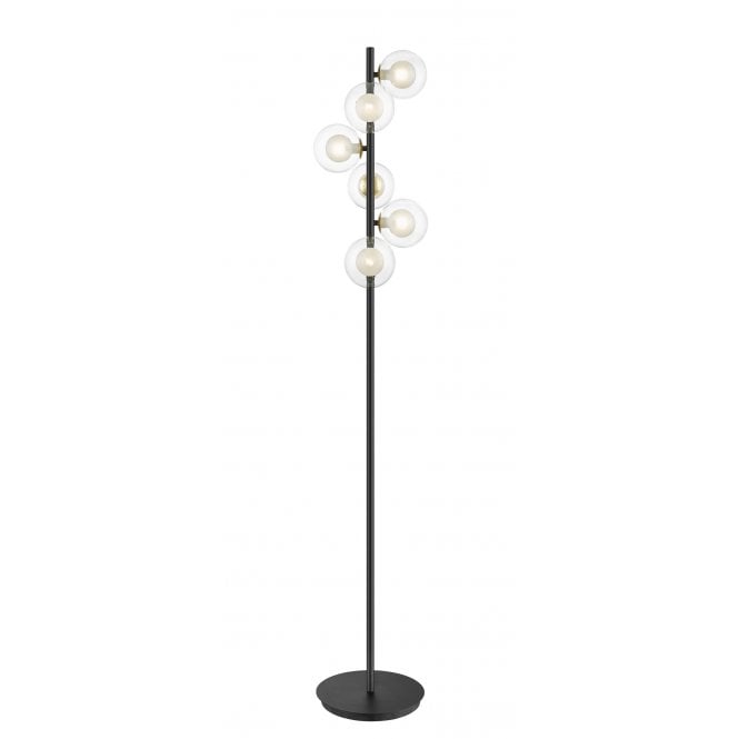 REMY Modern Sputnik Style Floor Lamp in Gold and Matt Black
