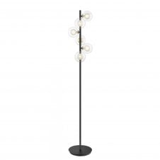 REMY Modern Sputnik Style Floor Lamp in Gold and Matt Black