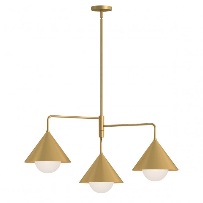 Remyck 3 Light Chandelier in Brushed Gold