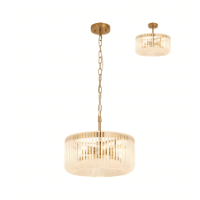 brass and frosted glass pendant
