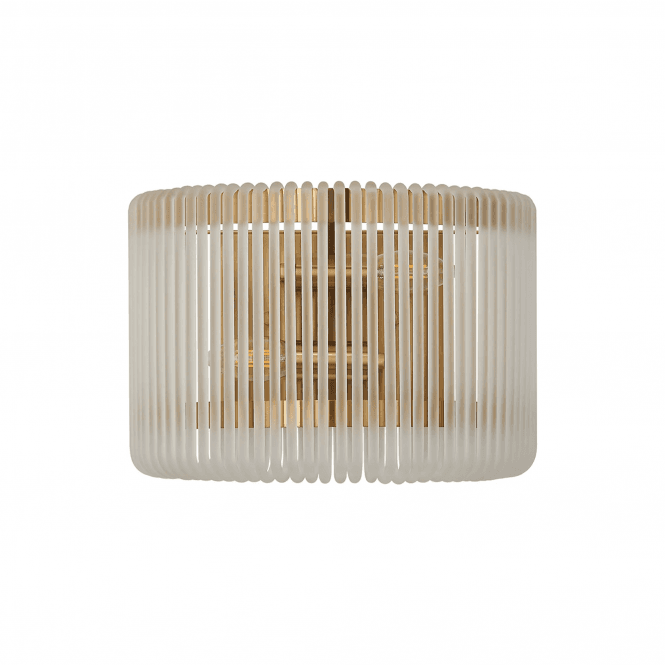 Rene Medium Wall Light in Brass and Frosted Glass