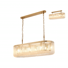 modern brass and frosted glass glass pendant bar light