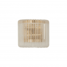 modern luxury frosted glass and brass wall light in a deco style