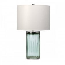 RENO Table Lamp in Tinted Green Glass and Polished Nickel